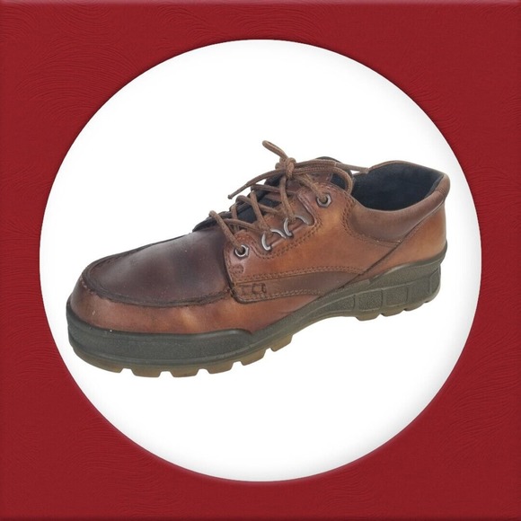 ECCO Track Gore-Tex Brown Leather Lace Up Sneaker Shoes Mens Euro 45‎ US 12 - Picture 6 of 16